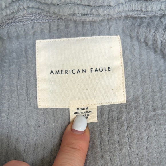 American Eagle Outfitters Gray Teddy Jacket - Picture 2 of 2